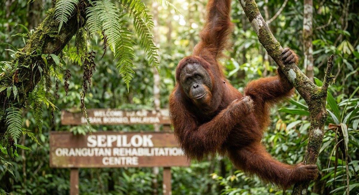 Orang-Utan im Regenwald von Sabah