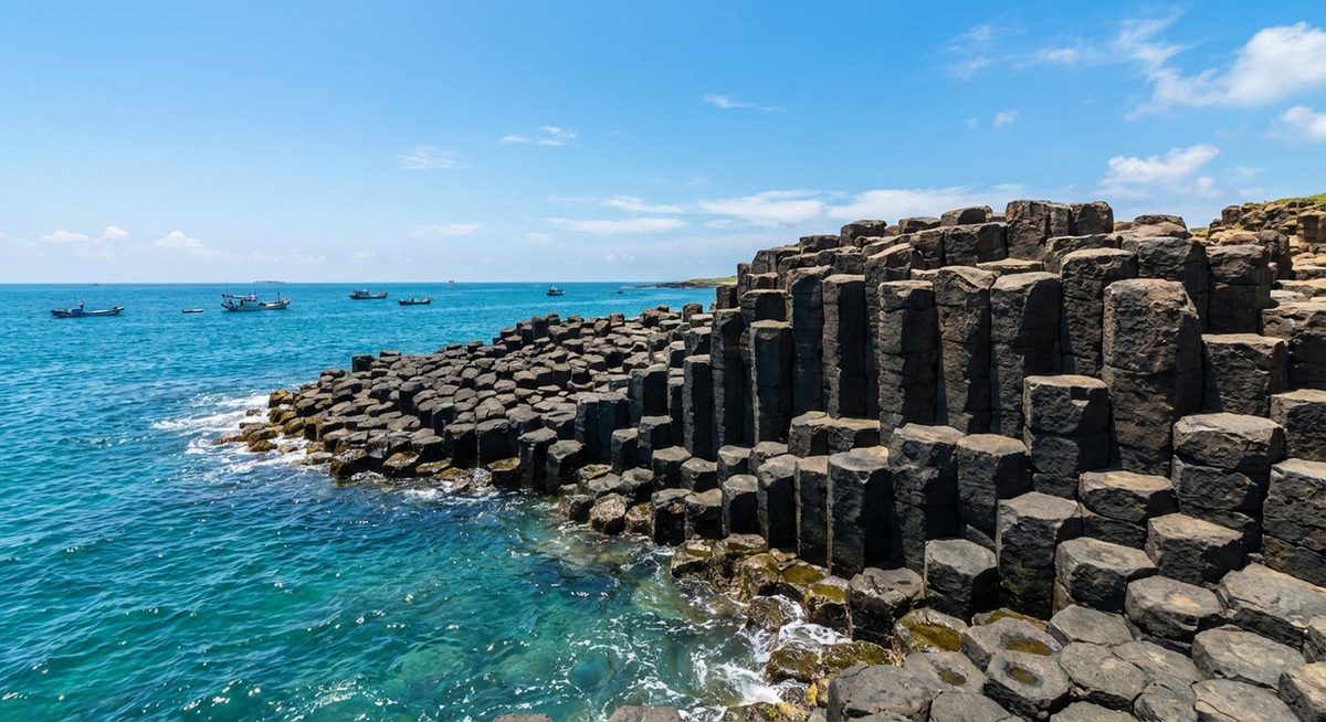 Basaltsäulen auf den Penghu-Inseln