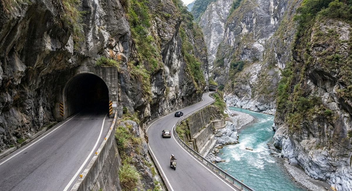 Die Straße durch die Taroko-Schlucht